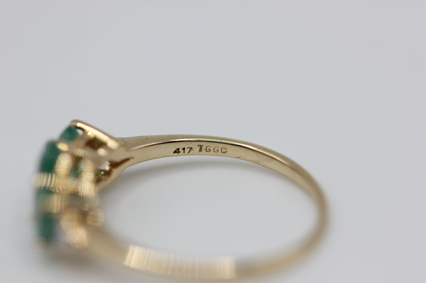 Three emeralds ring