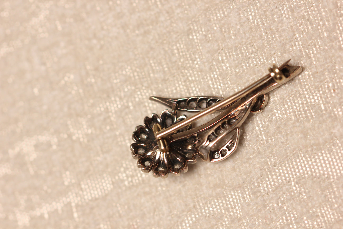 Victorian flower brooch