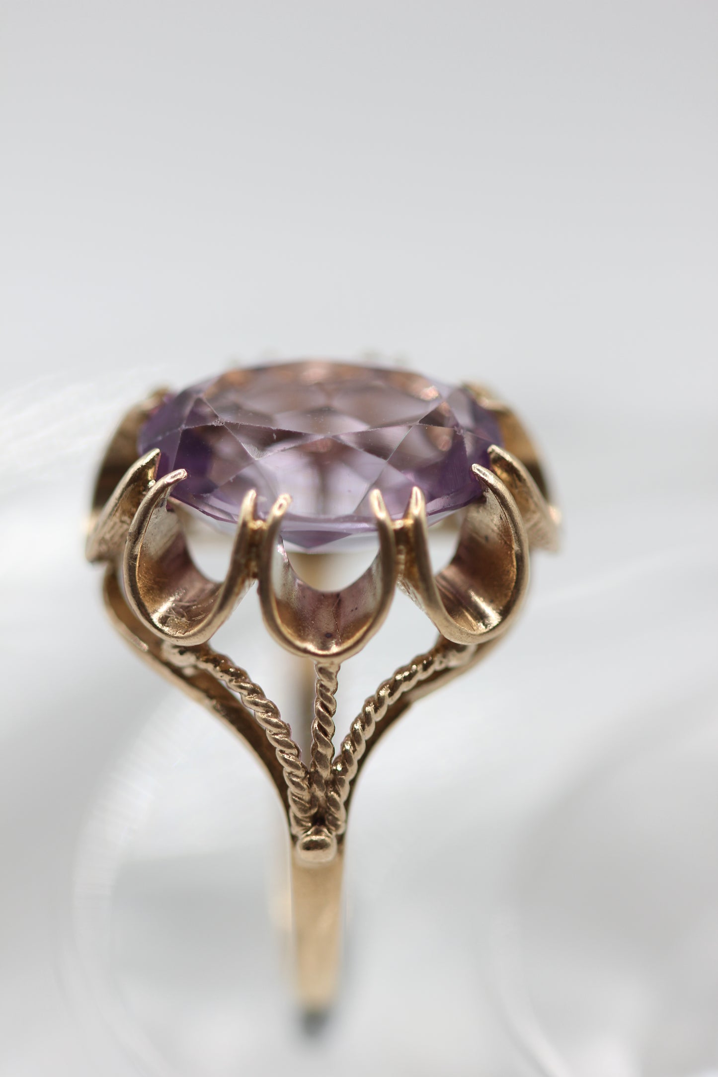 Amethyst cocktail ring
