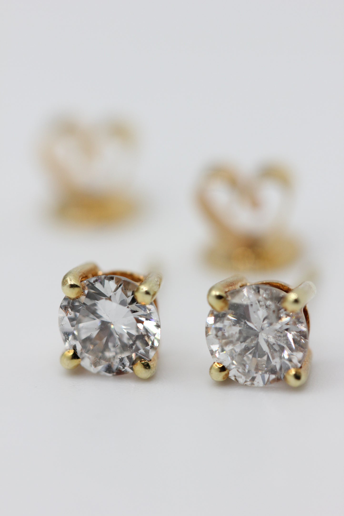 Diamond stud earrings