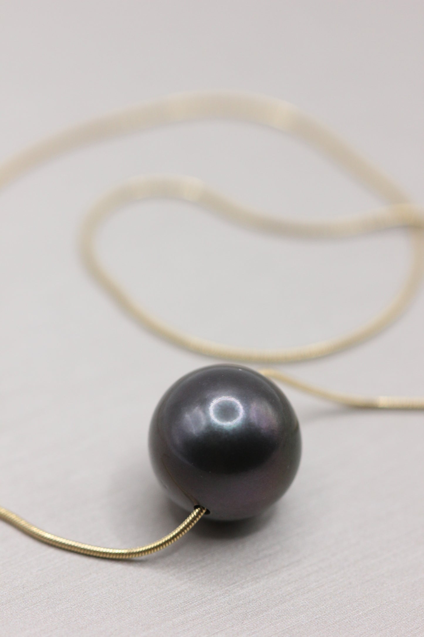 Black pearl necklace
