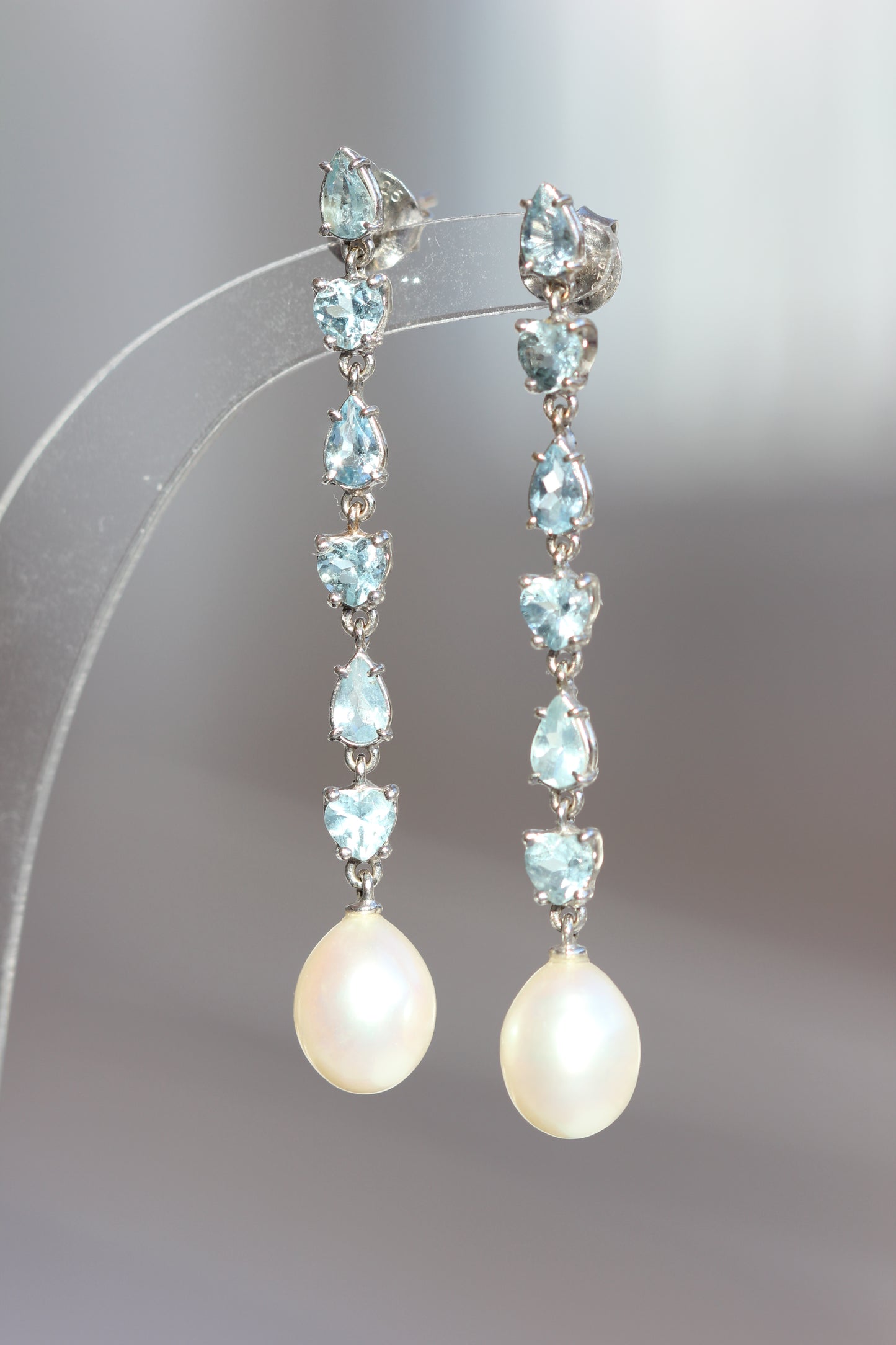 Aquamarine drop earrings