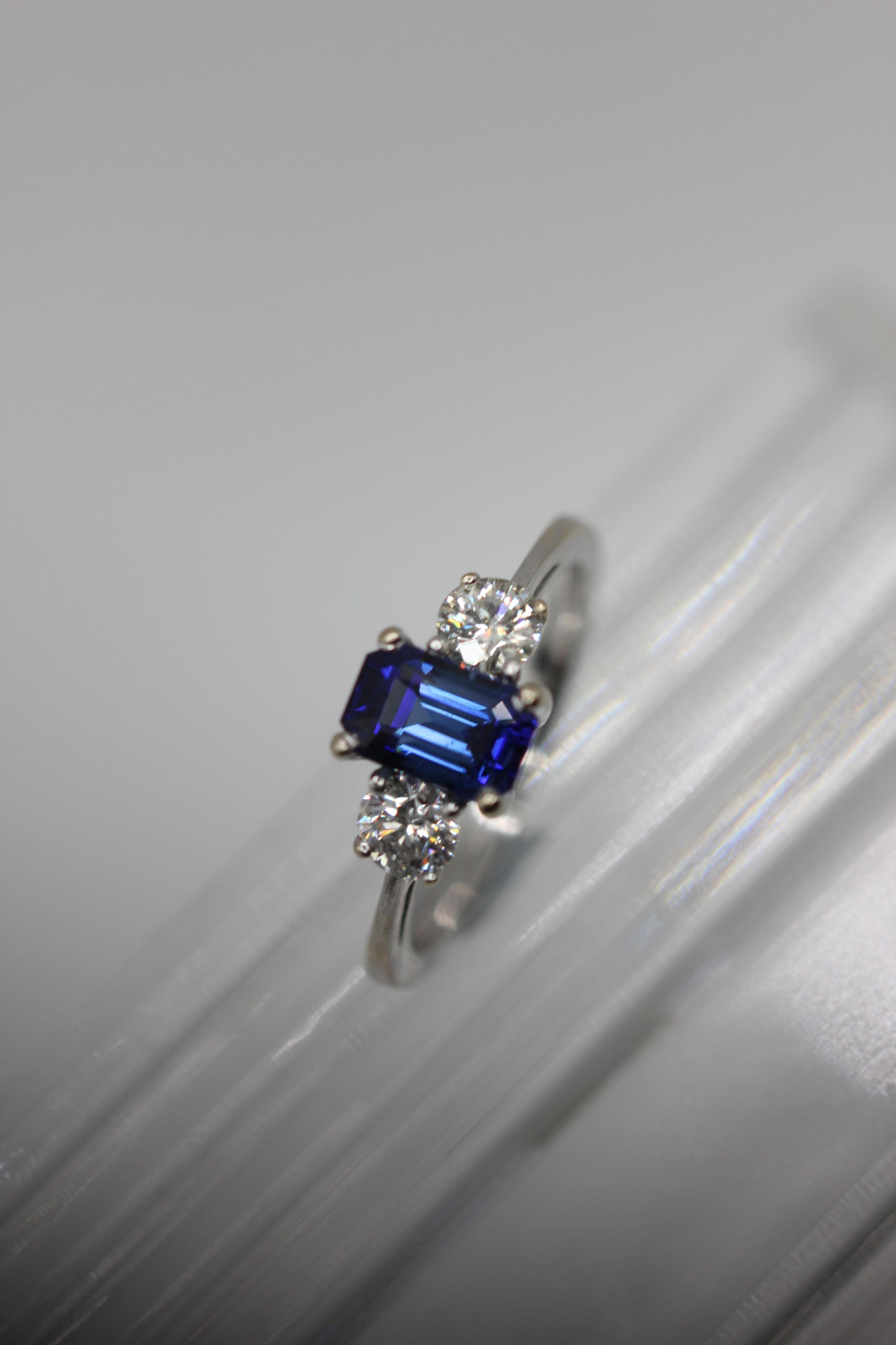 Sapphire trilogy ring