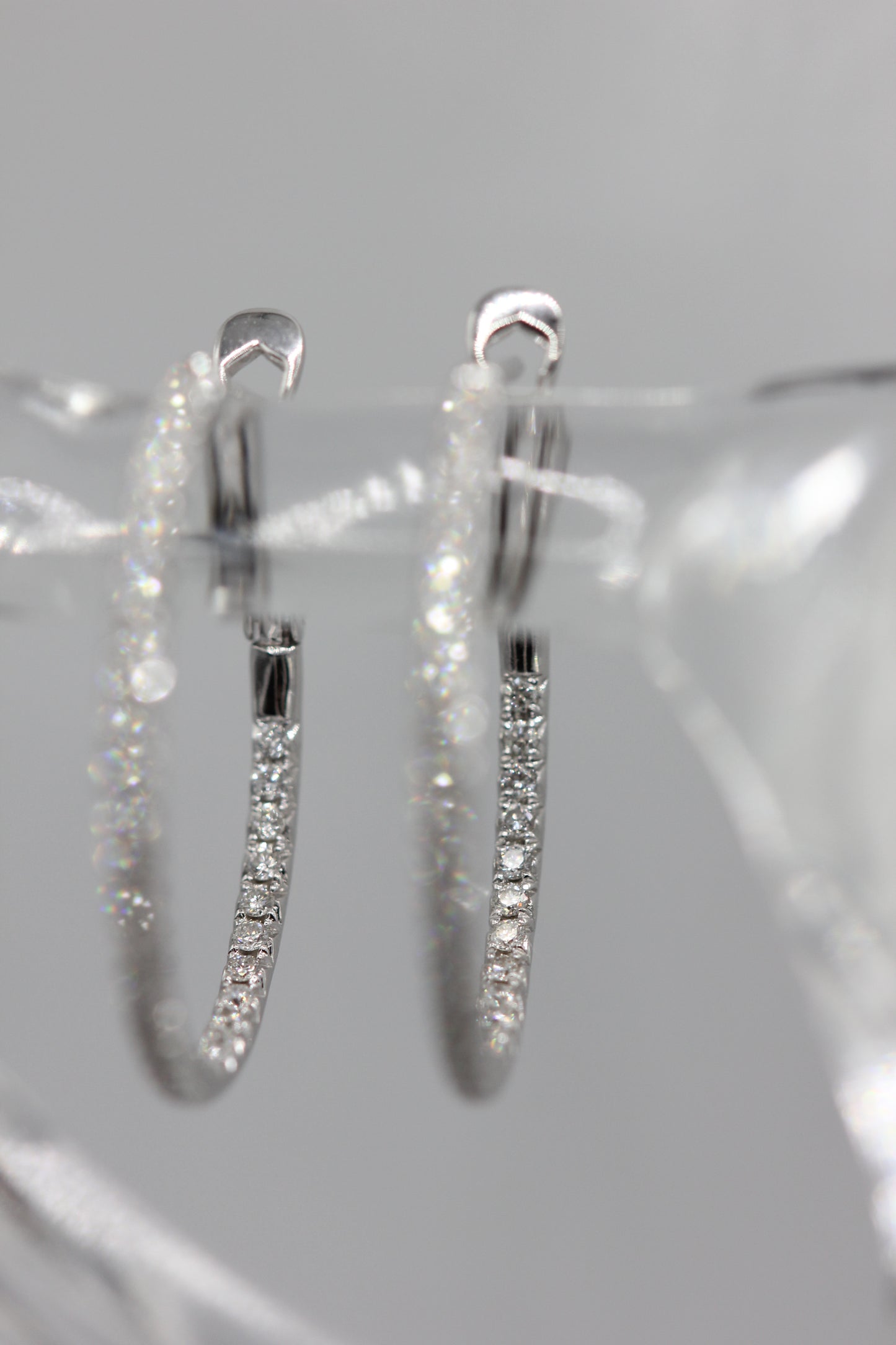Diamond hoop earrings