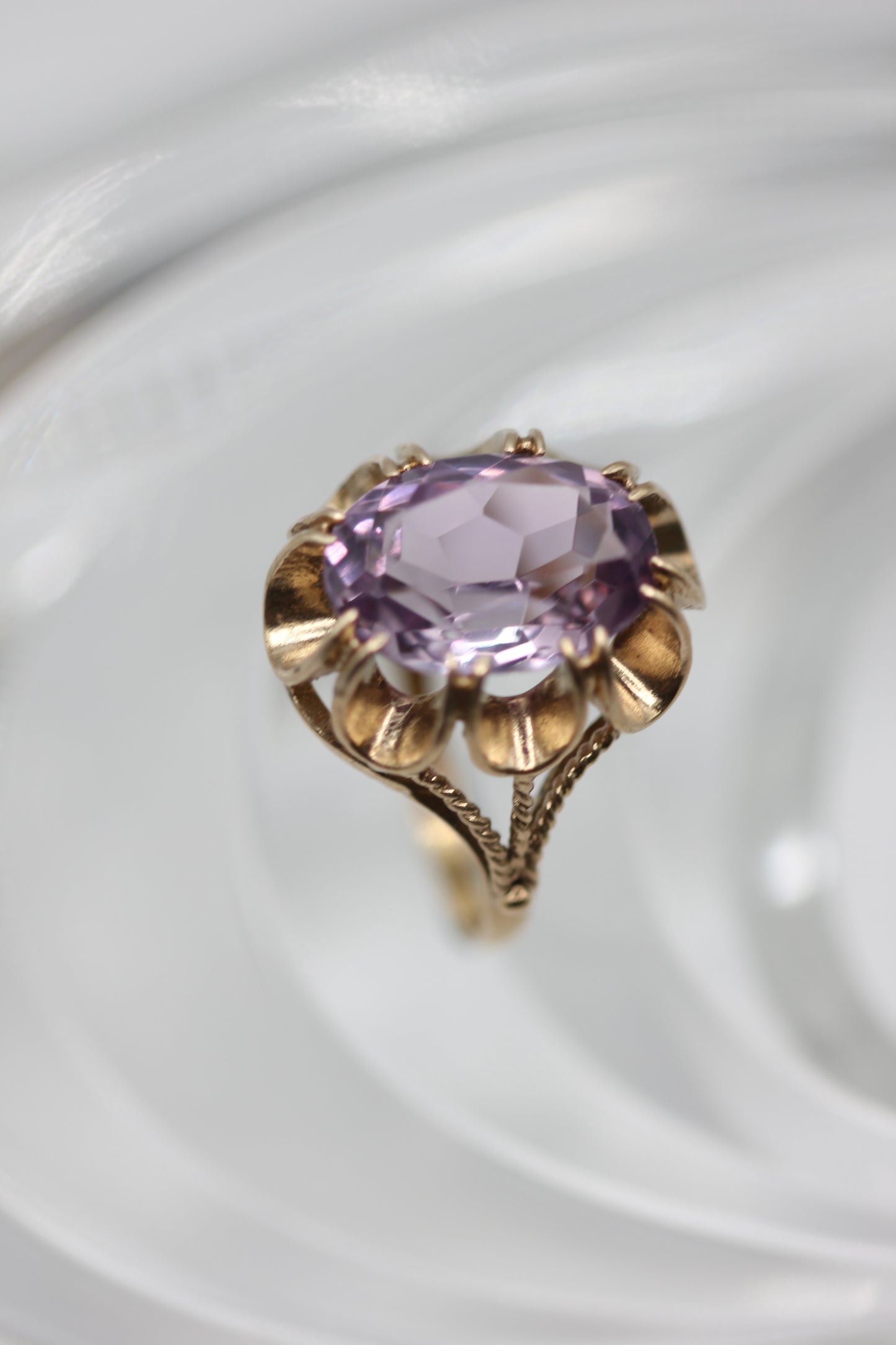 Amethyst cocktail ring