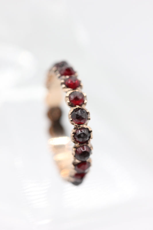 Garnet eternity ring