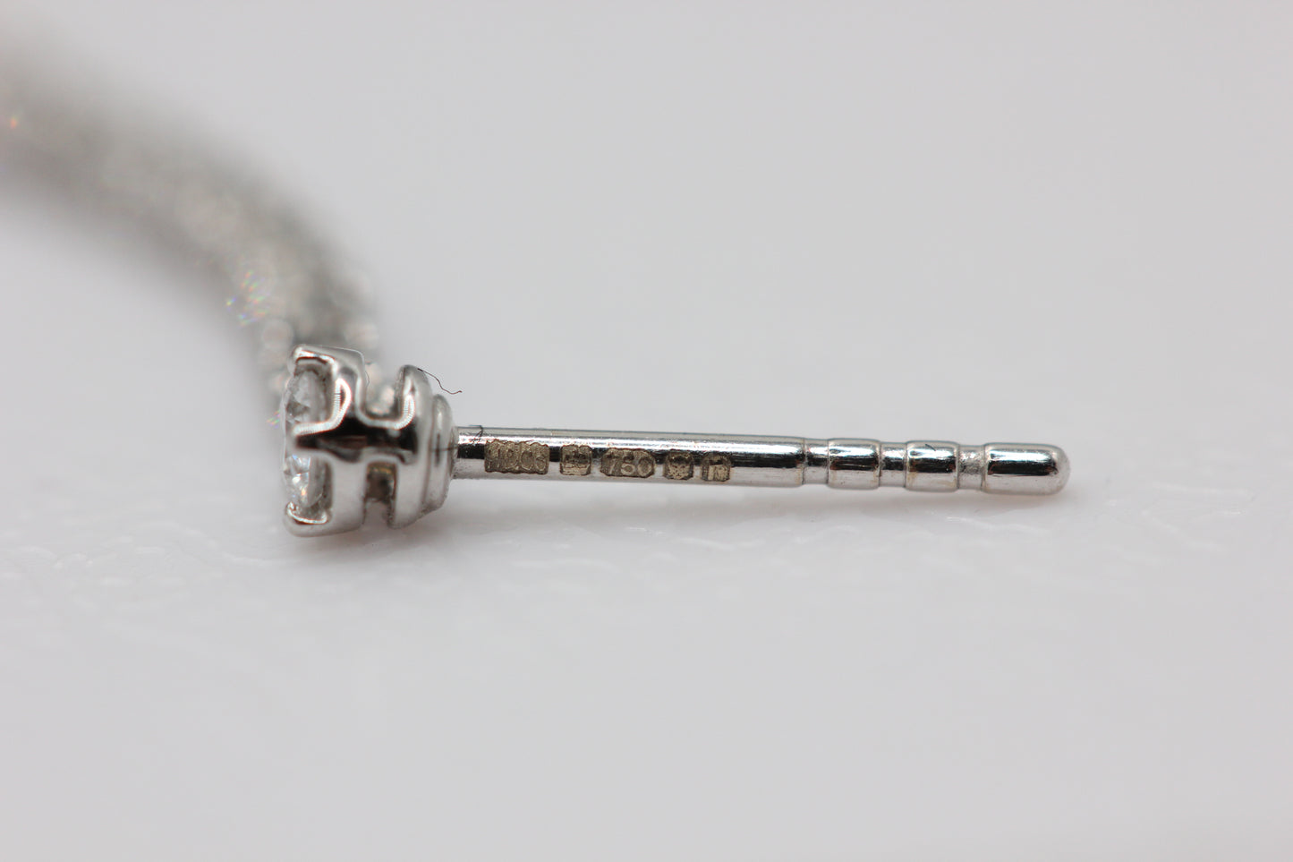 Amethyst and diamond drop earrings