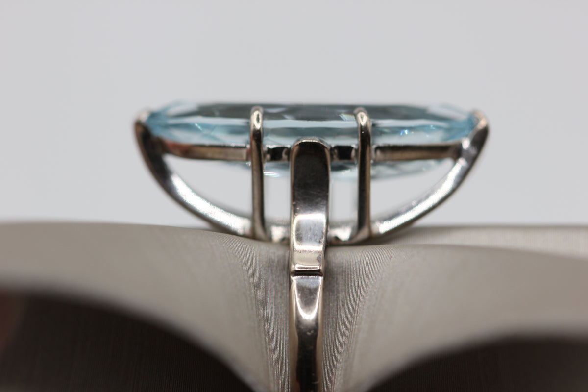 Aquamarine cocktail ring