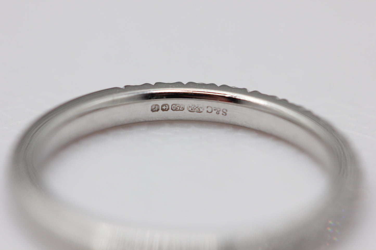 Diamond half eternity ring