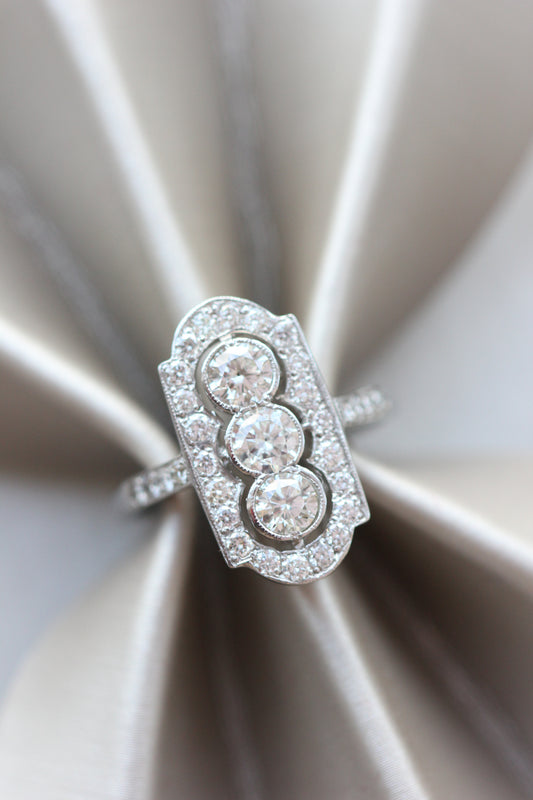 Diamond Art Deco ring