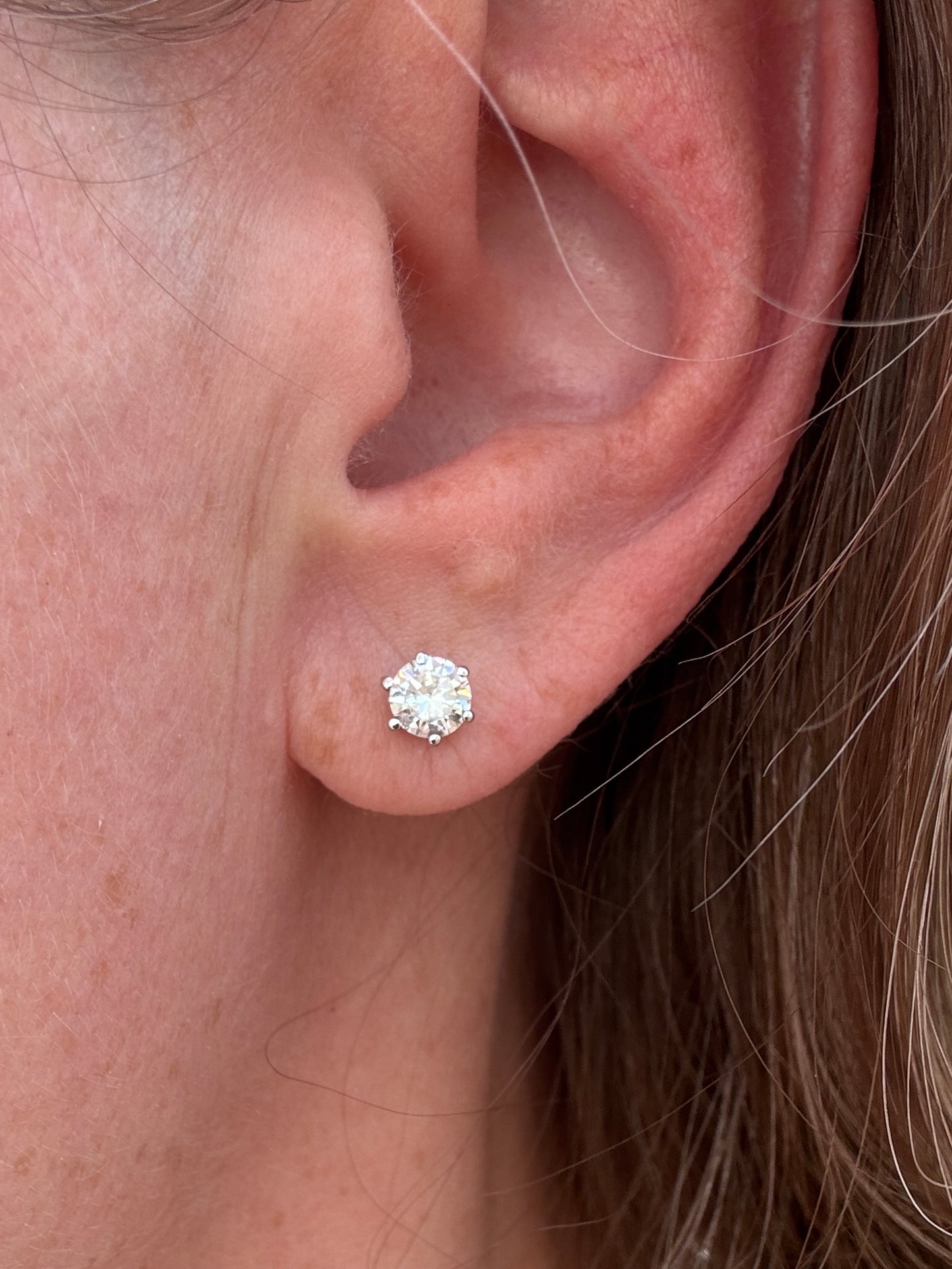 Diamond stud earrings