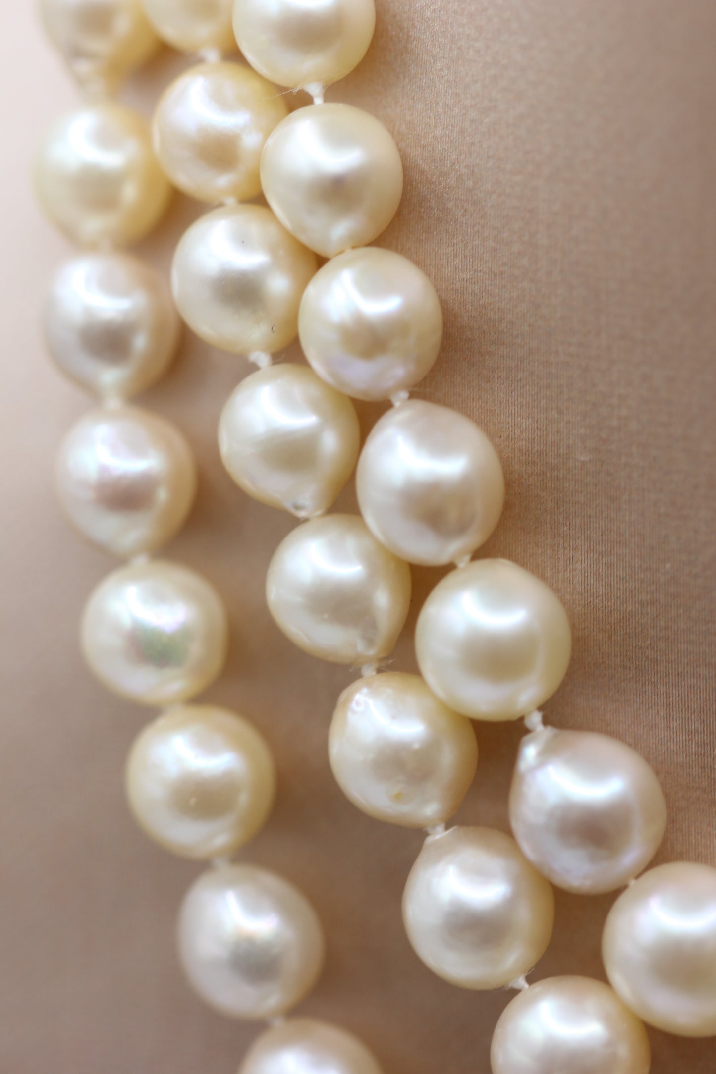 Antique Akoya pearl necklace