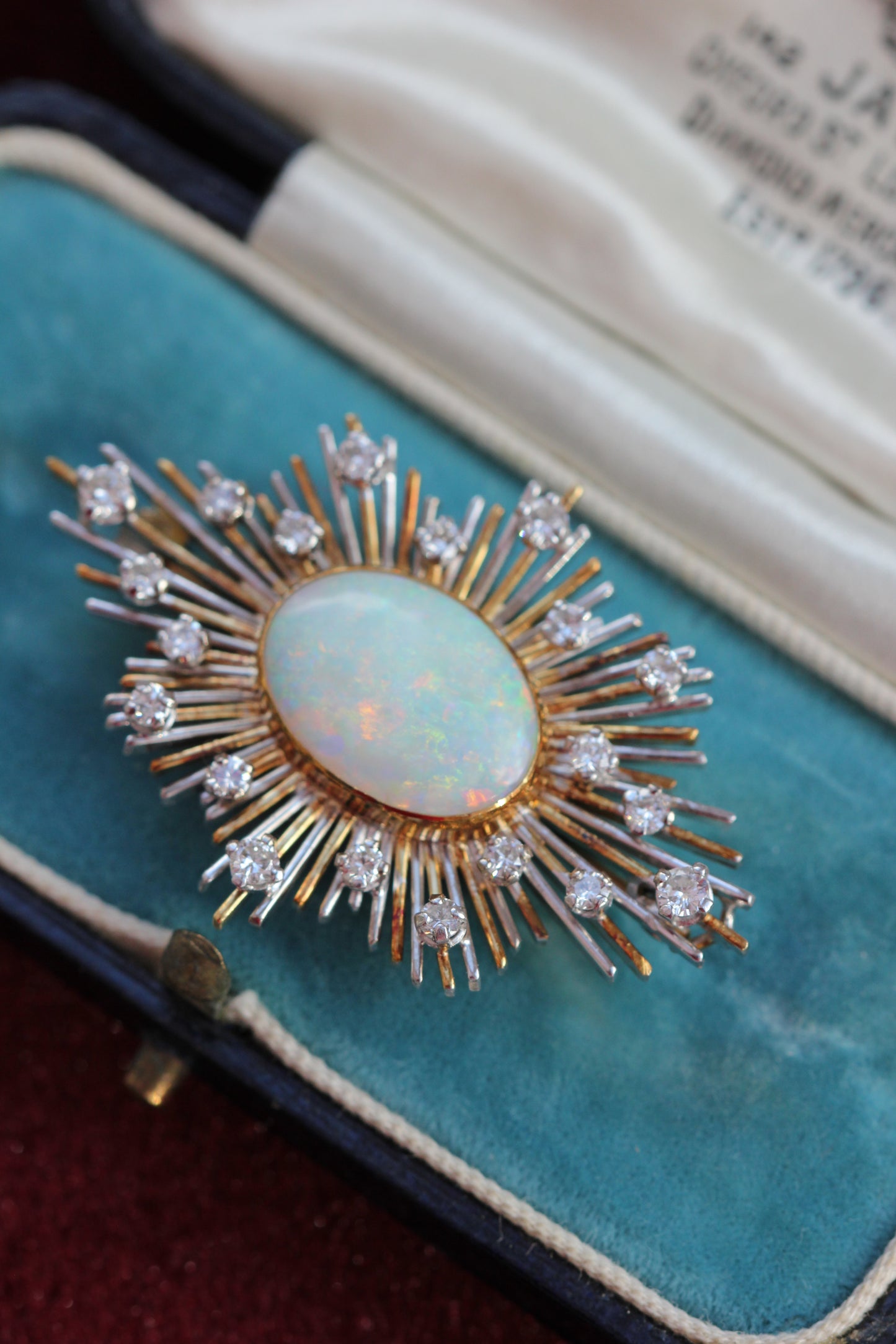 Opal, Diamond and Gold Brooch