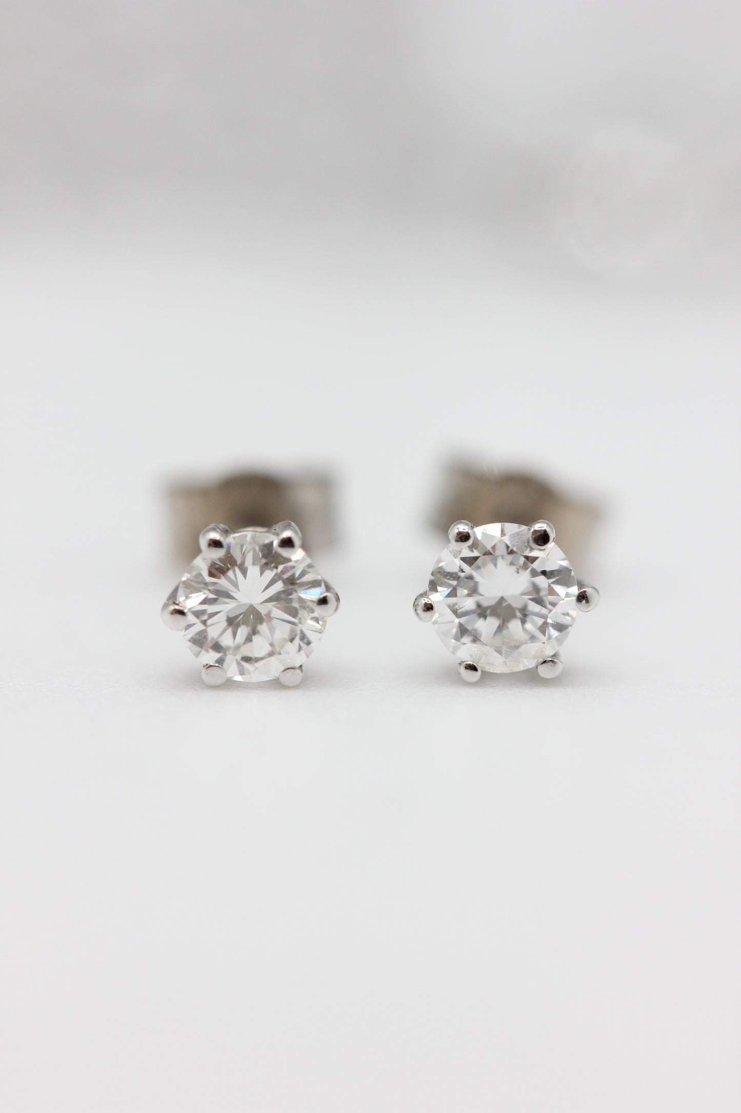 Diamond stud earrings