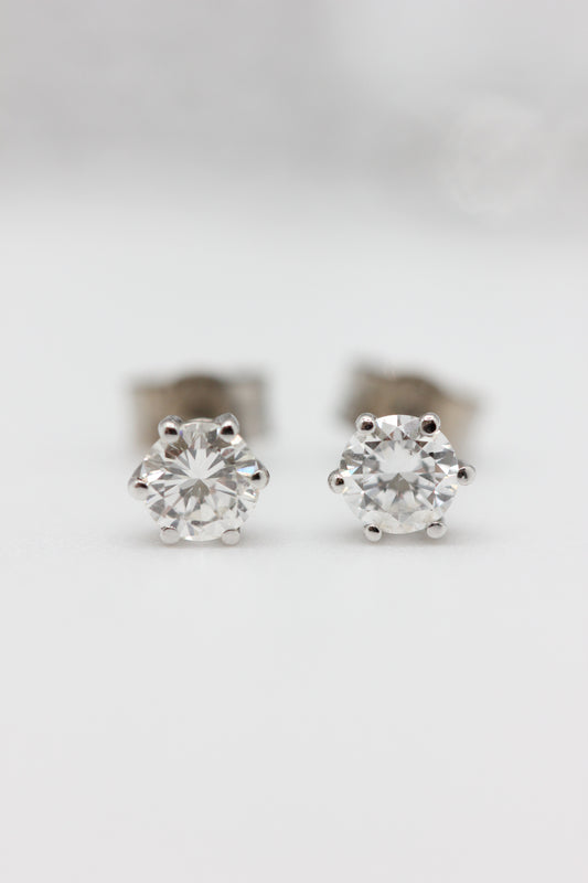 Diamond stud earrings