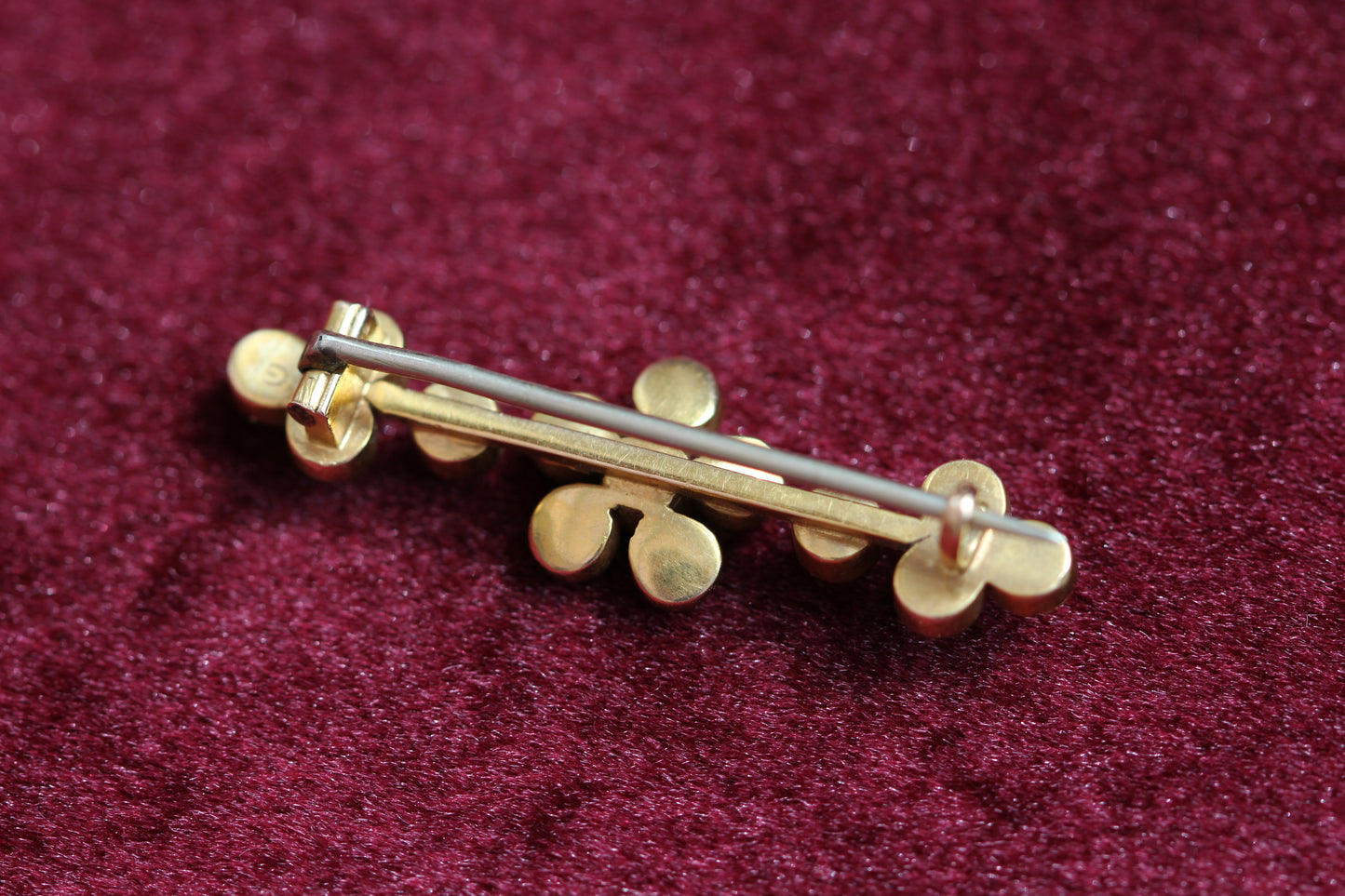 Turquoise bar brooch