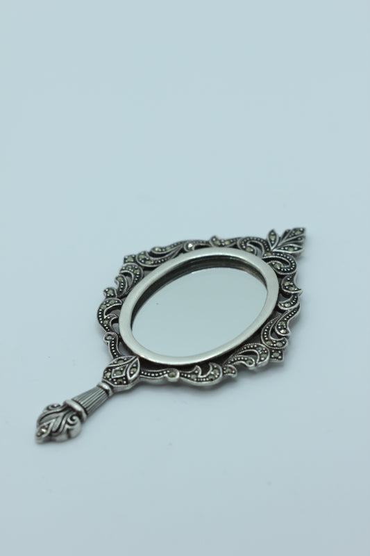 Silver miniature mirror