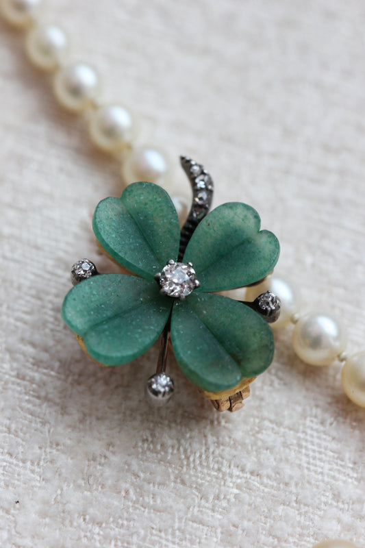 Four leaf clover brooch