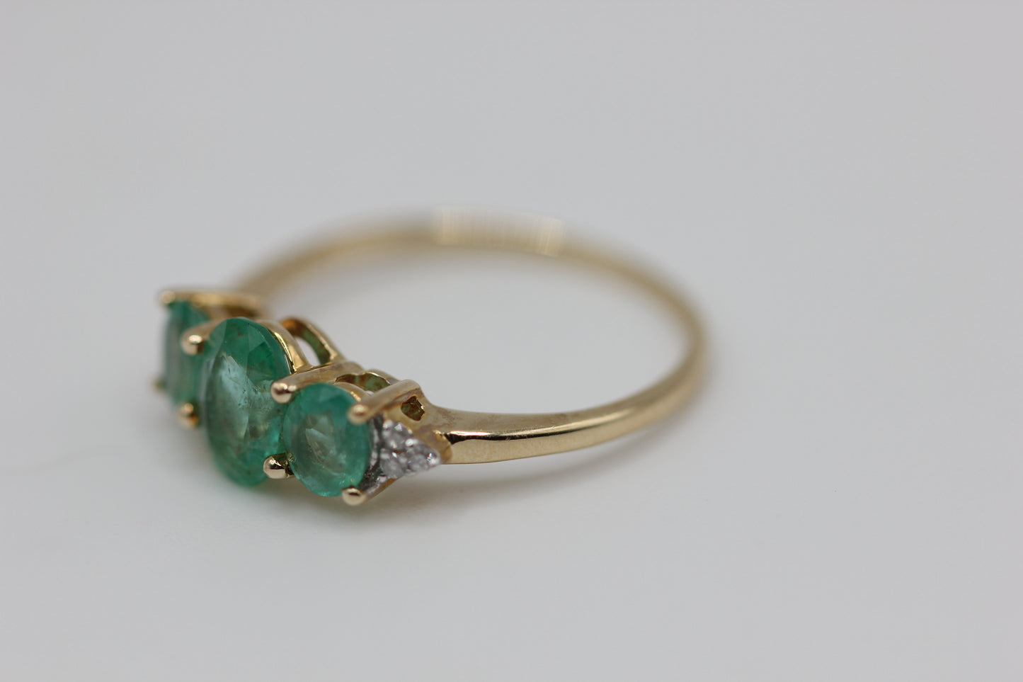Three emeralds ring
