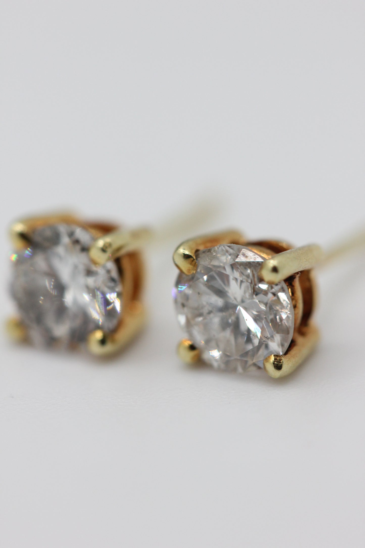 Diamond stud earrings