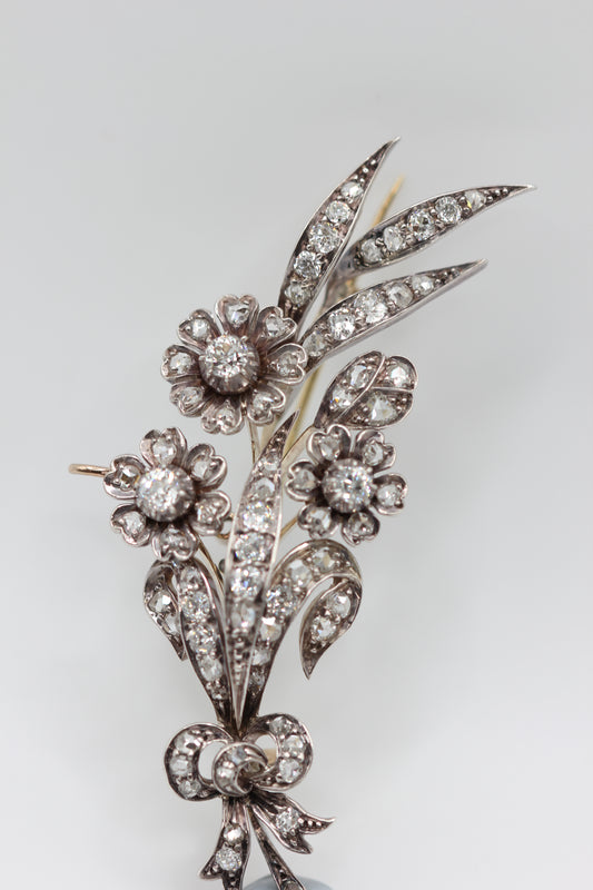 Victorian diamond brooch