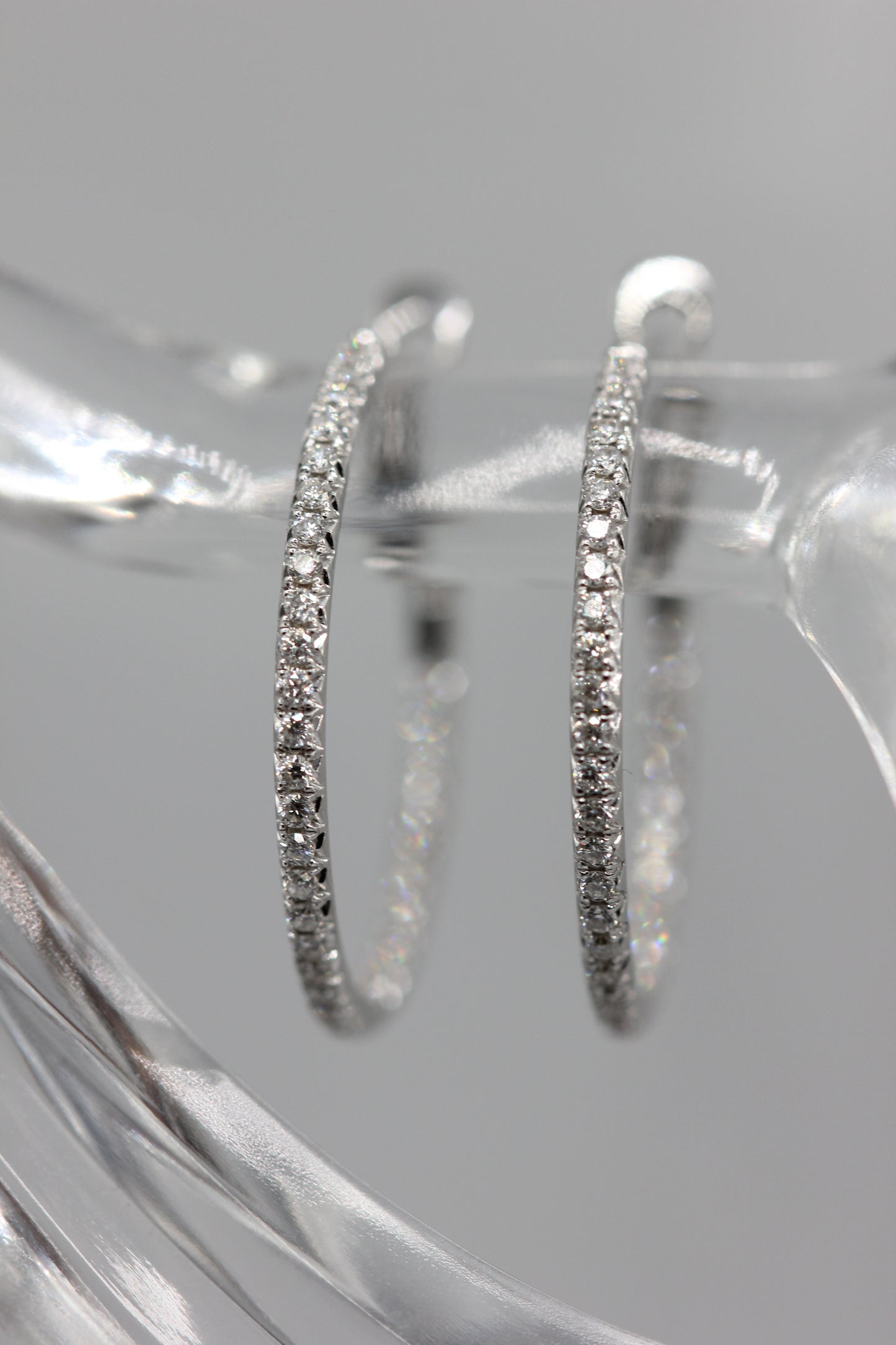 Diamond hoop earrings