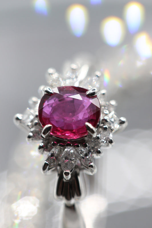 Ruby cluster ring