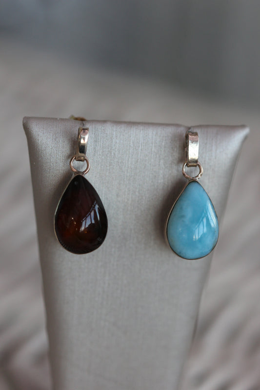 Larimar drop earrings