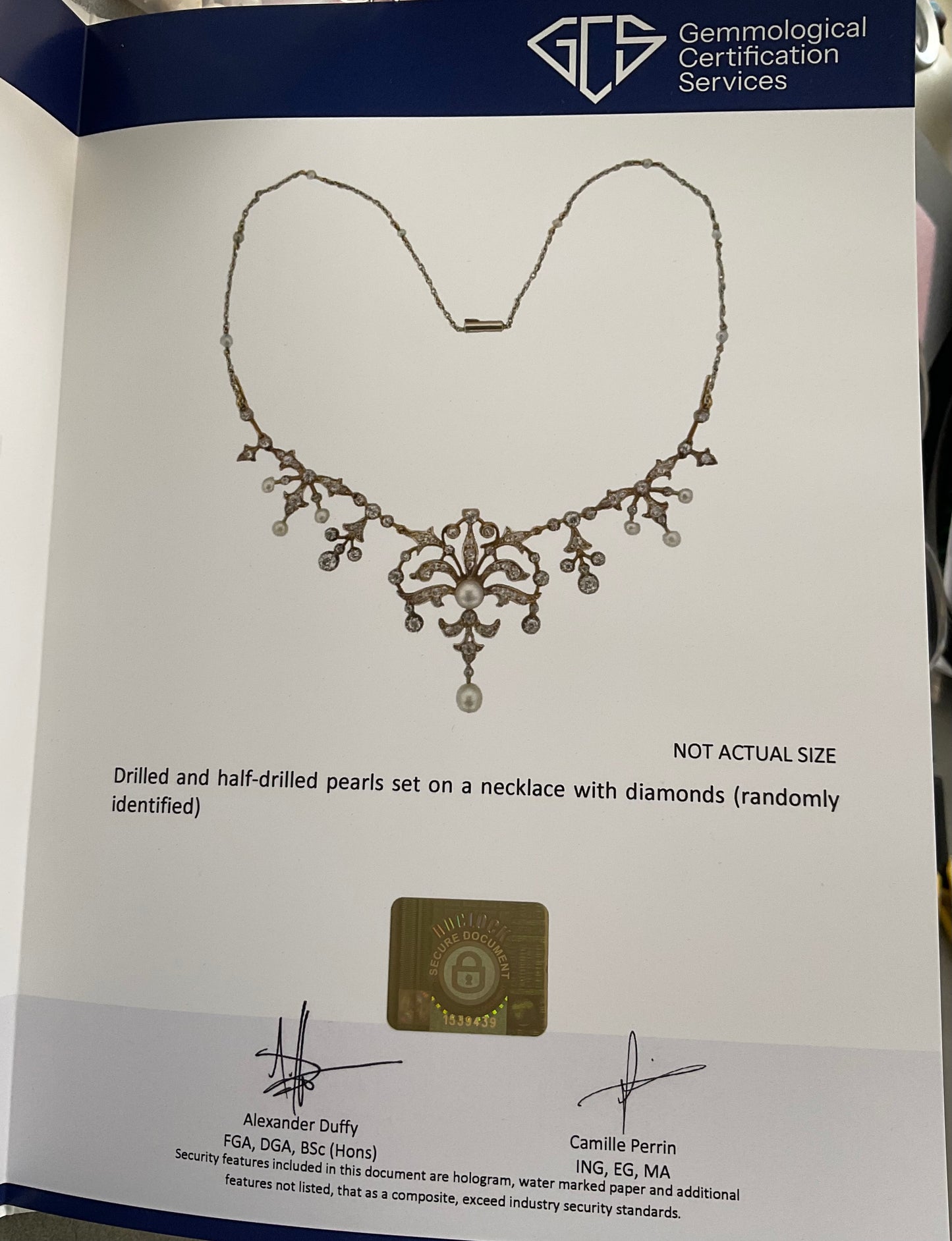Antique diamond and pearl necklace