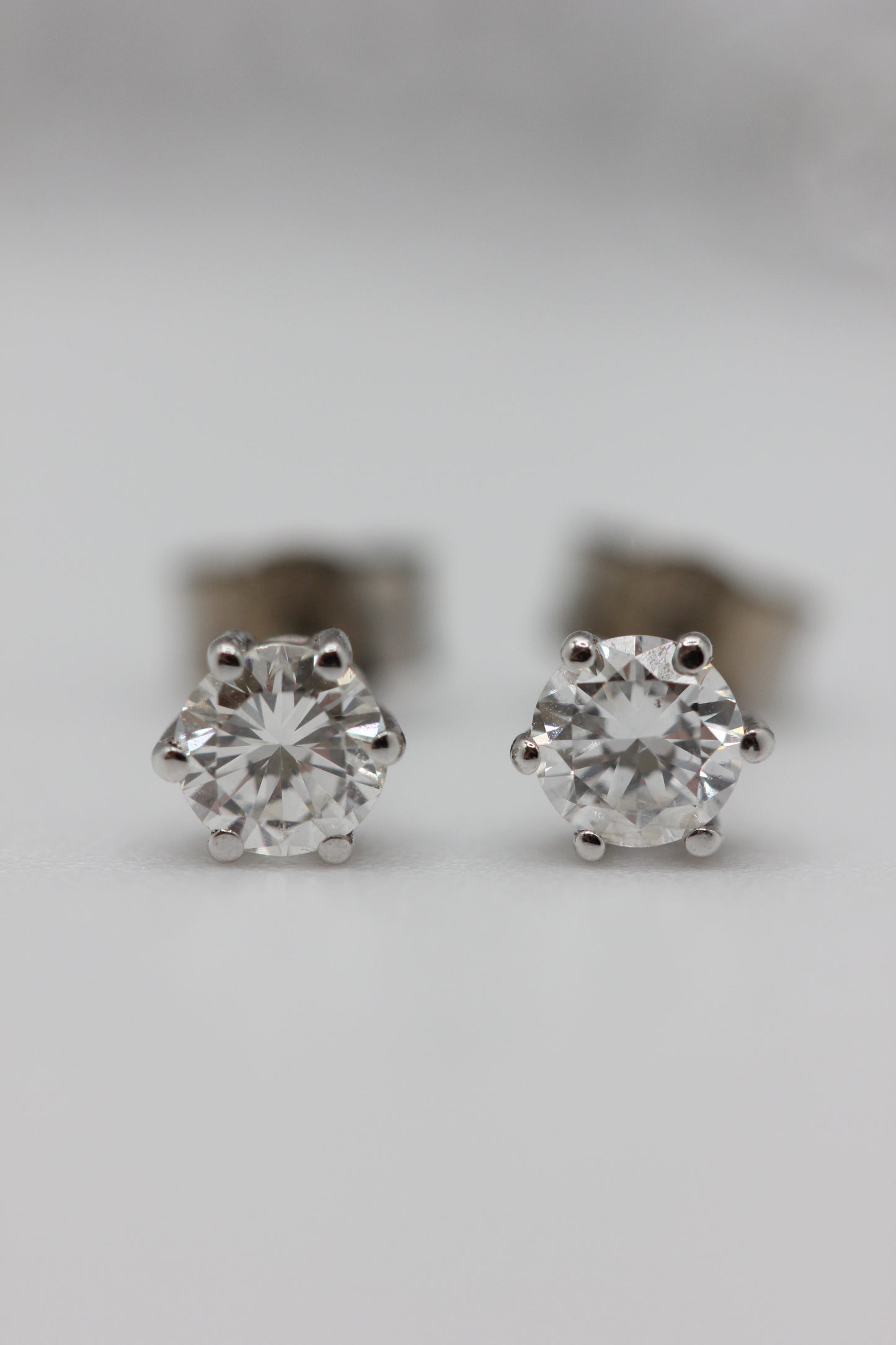 Diamond stud earrings