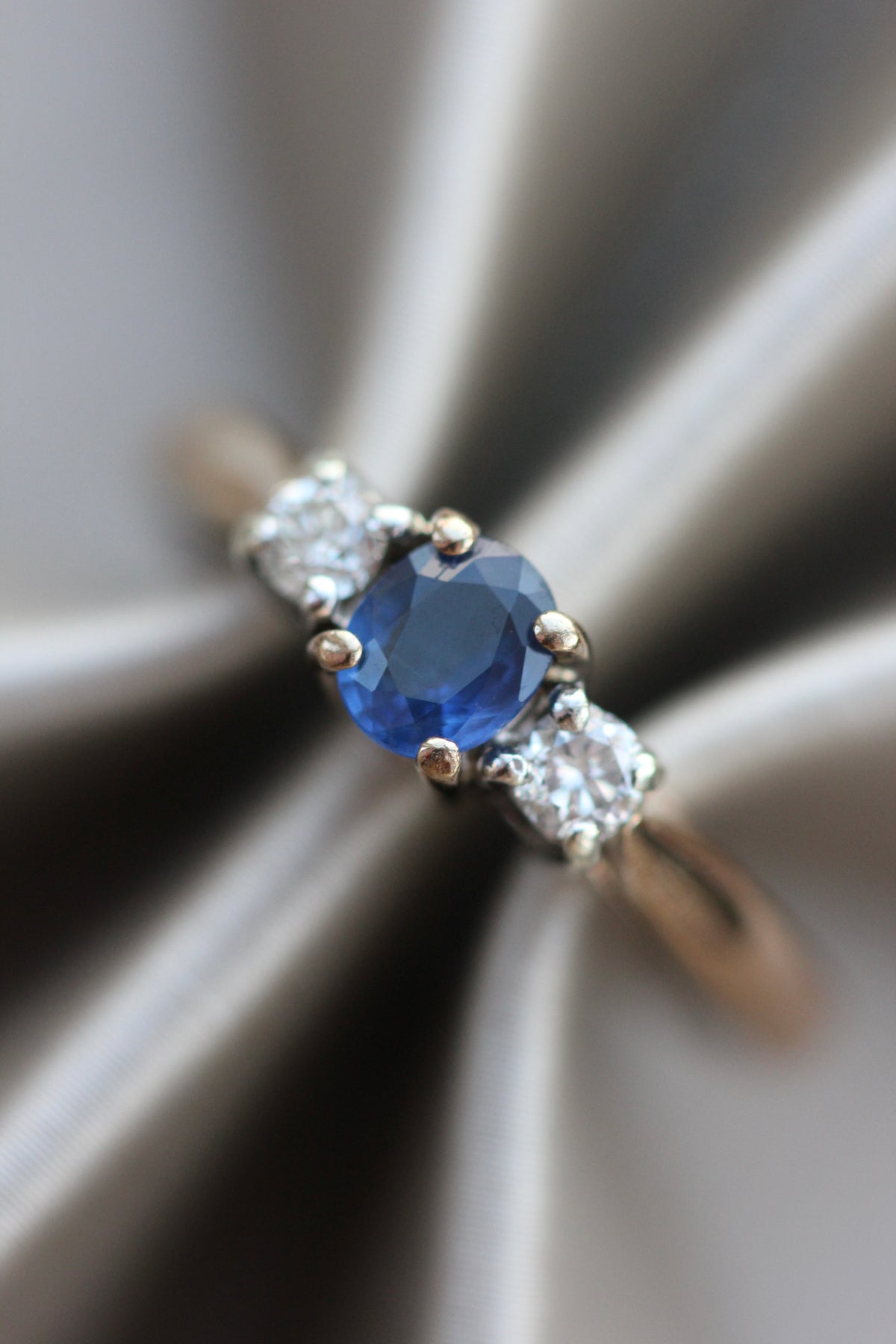 Sapphire trilogy ring