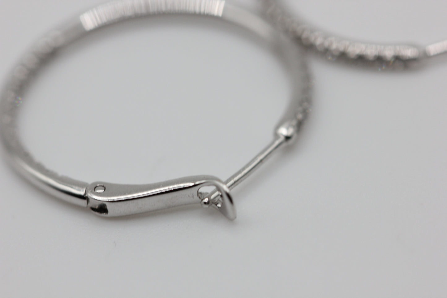 Diamond hoop earrings