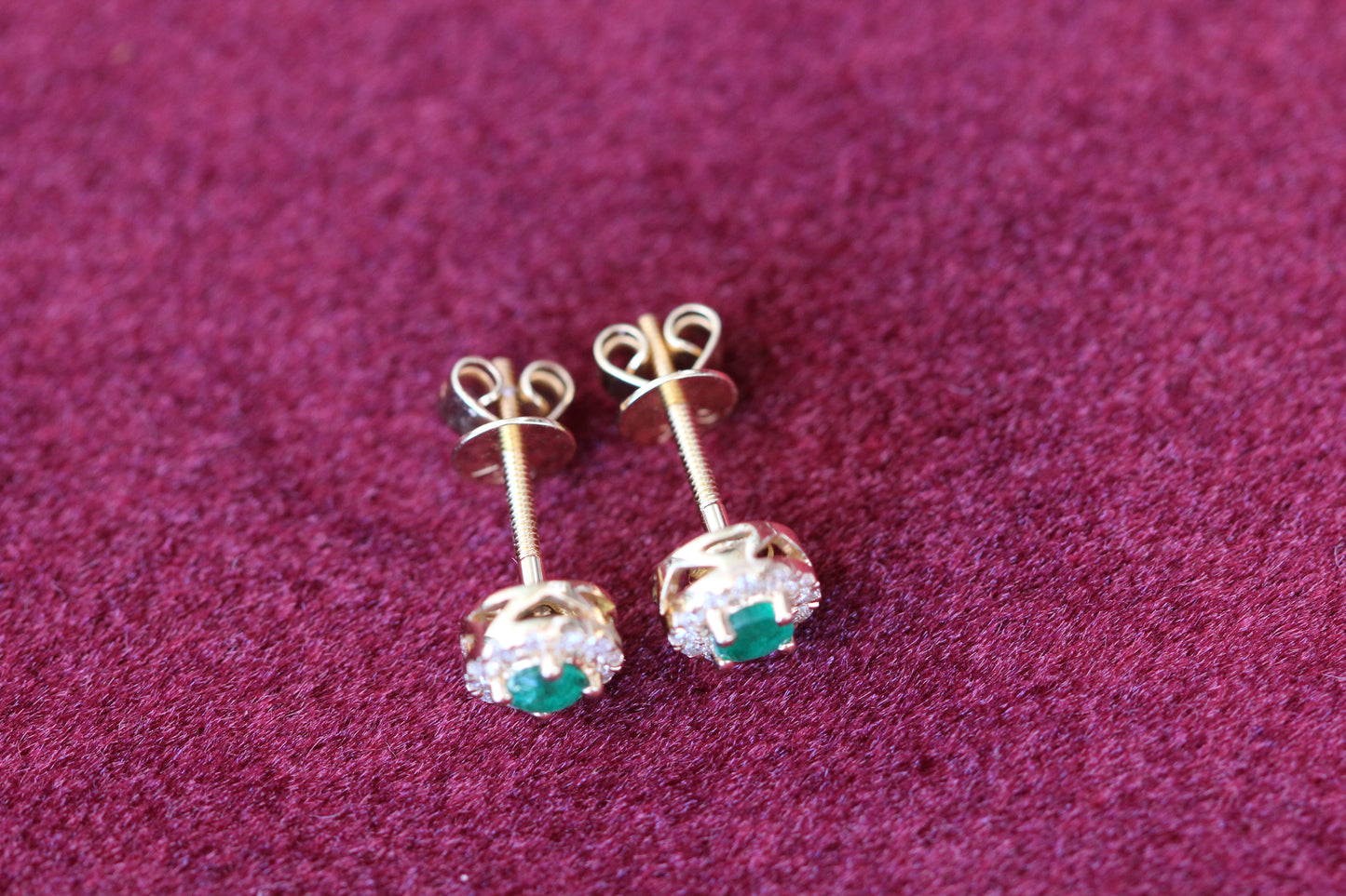 Emerald studs