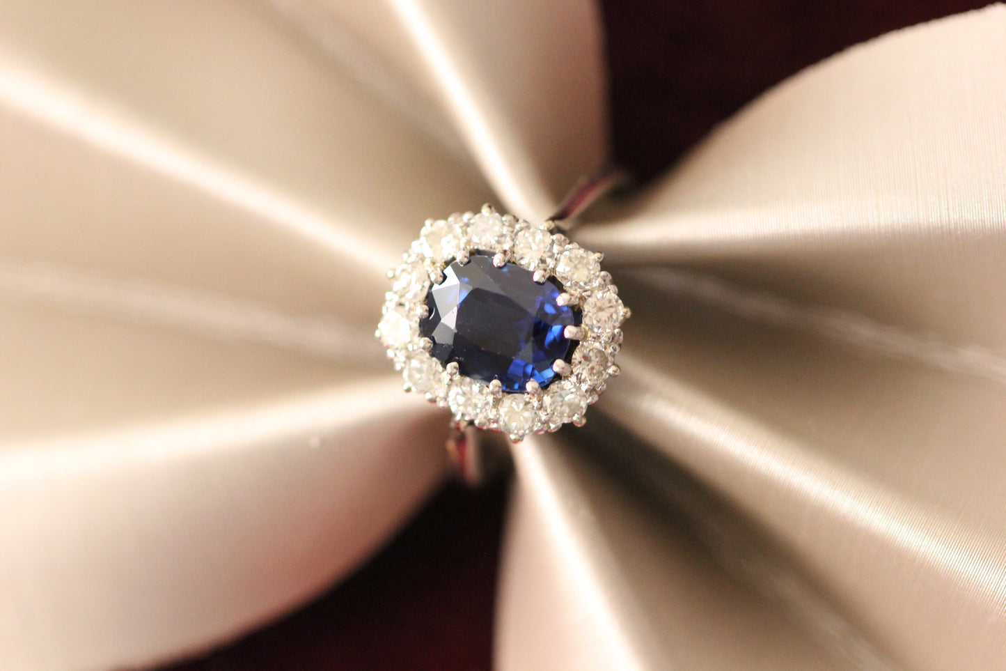 Sapphire cluster ring