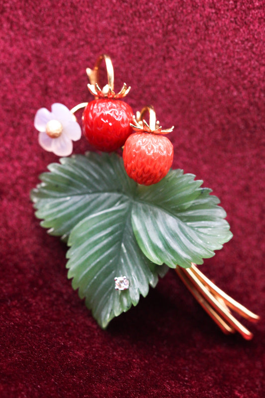 Strawberry brooch