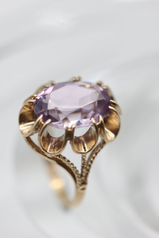 Amethyst cocktail ring