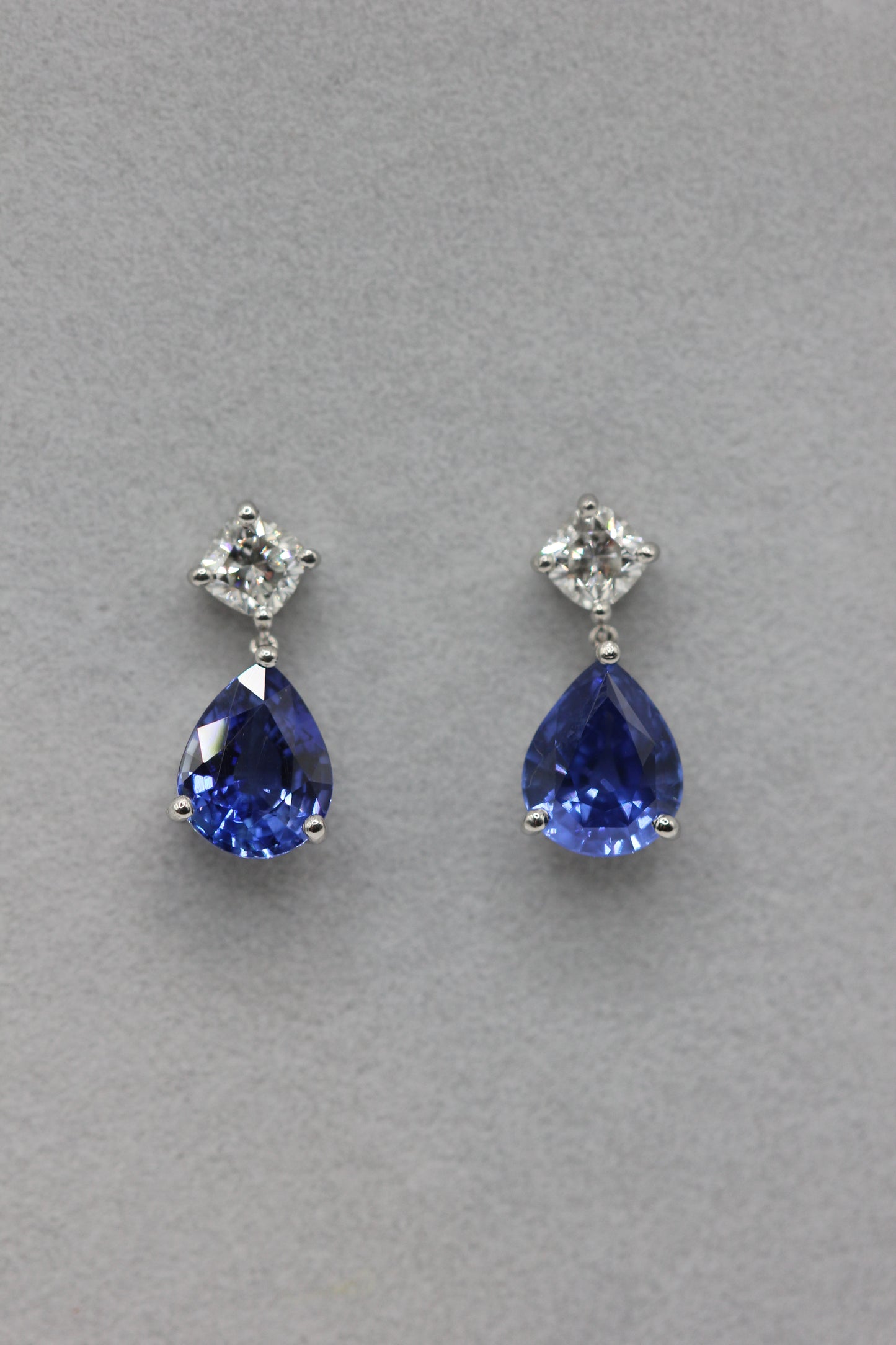 Sapphire and diamond earrings