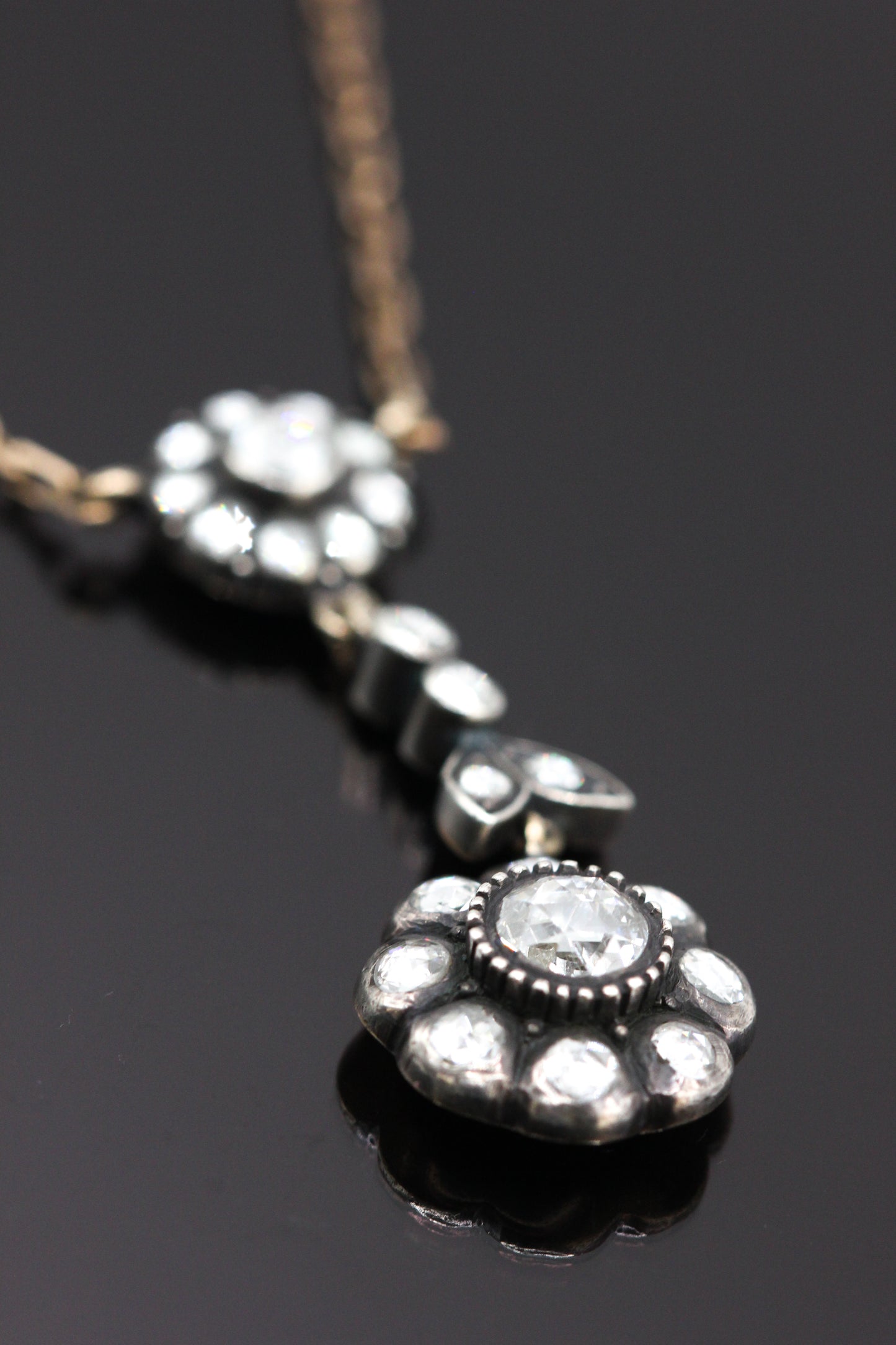 A Rose Cut diamond NECKLACE