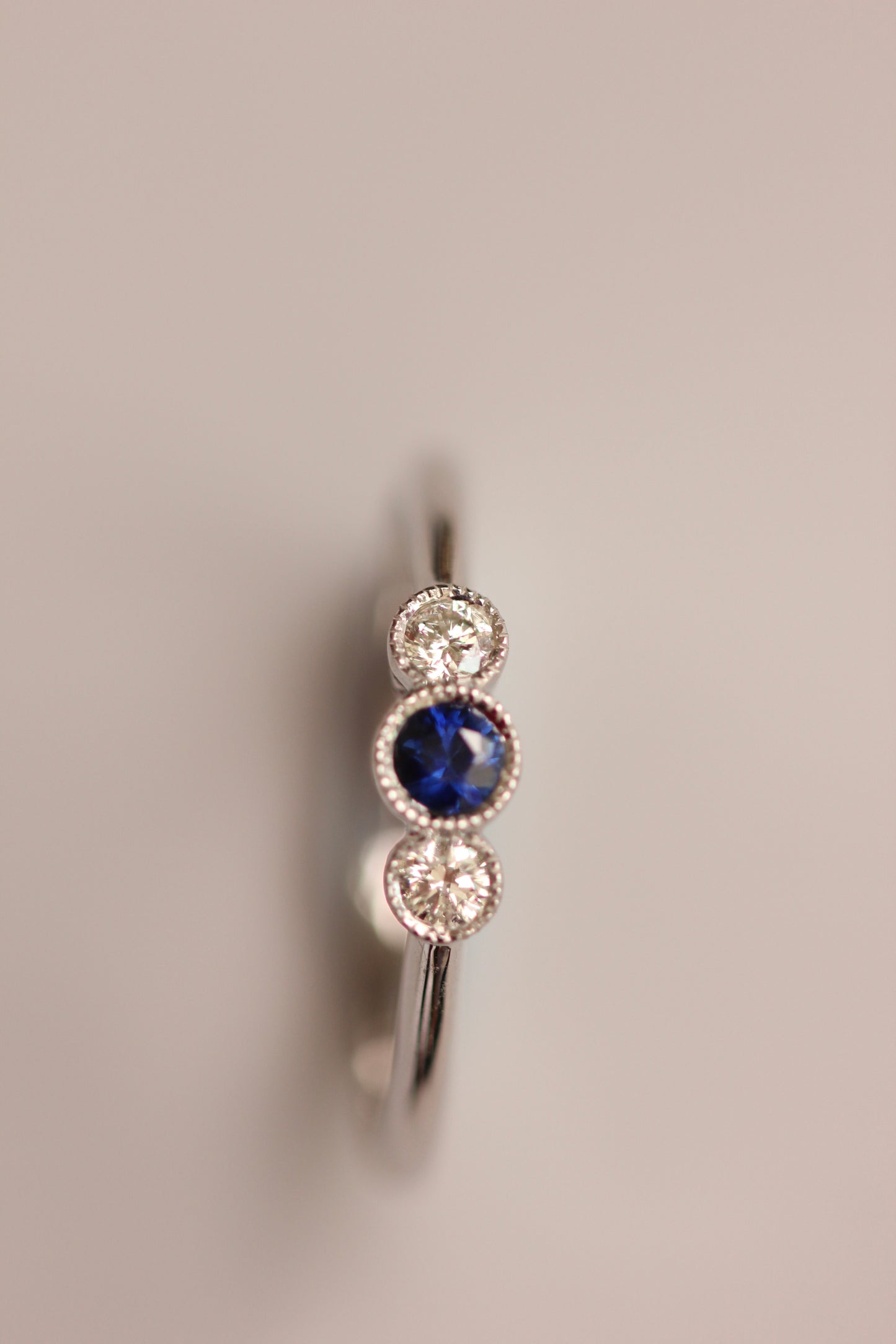 Sapphire trilogy ring