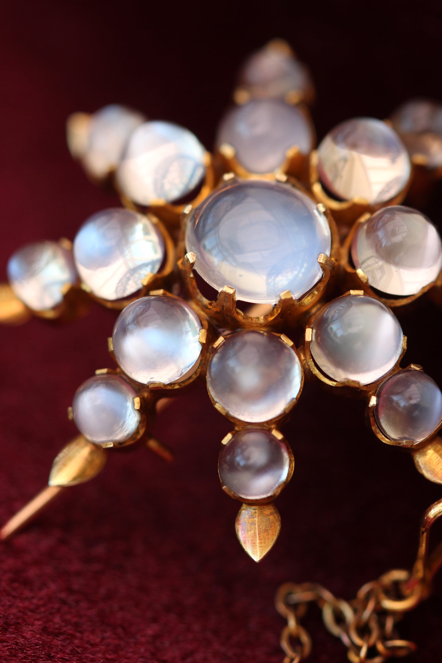 Moonstone brooch