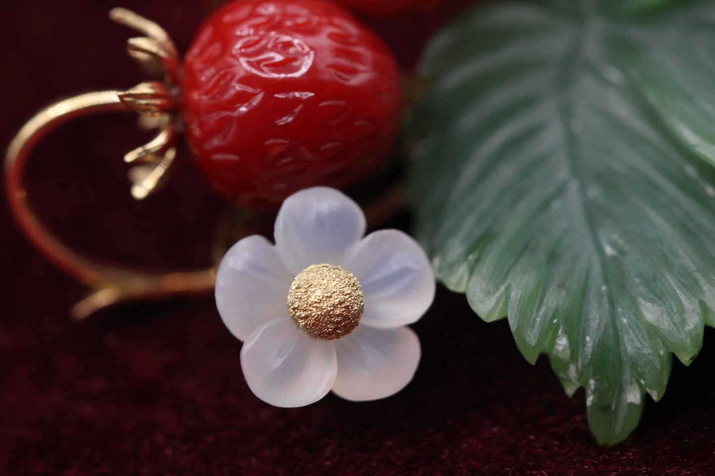 Strawberry brooch
