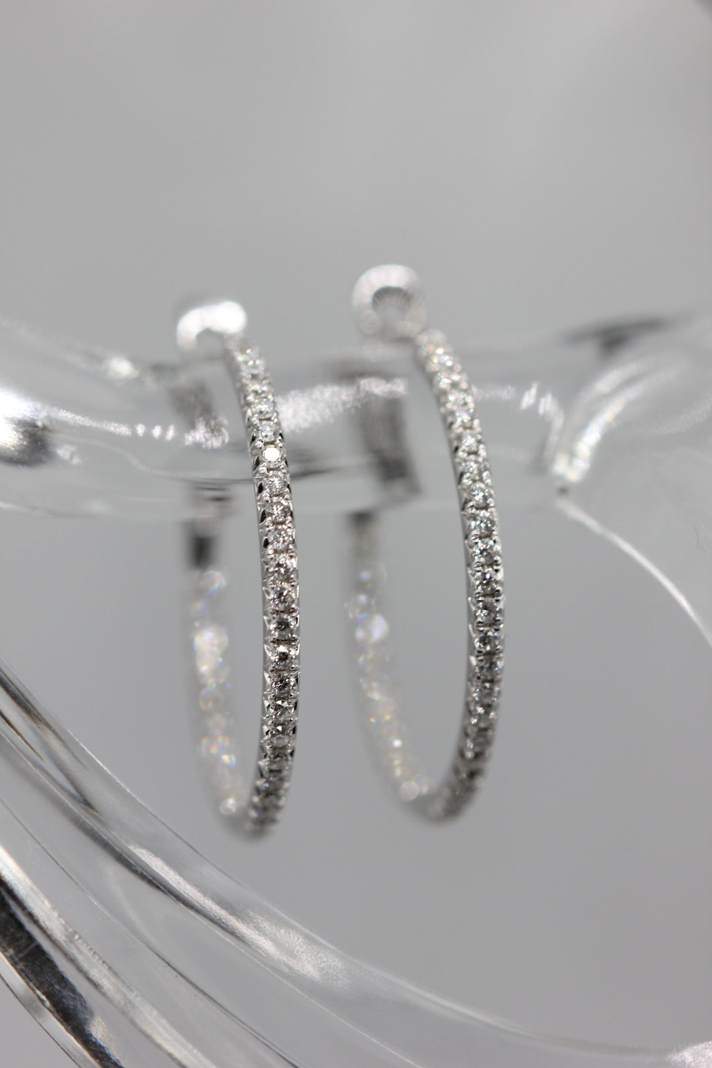 Diamond hoop earrings