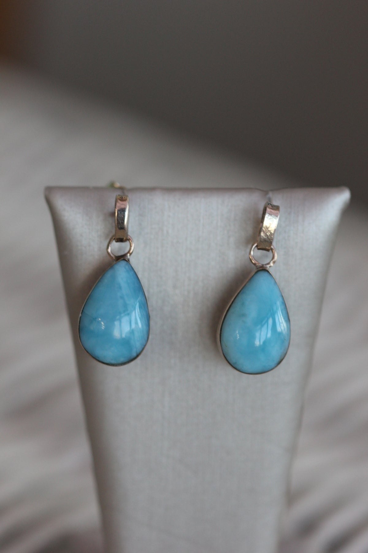 Larimar drop earrings