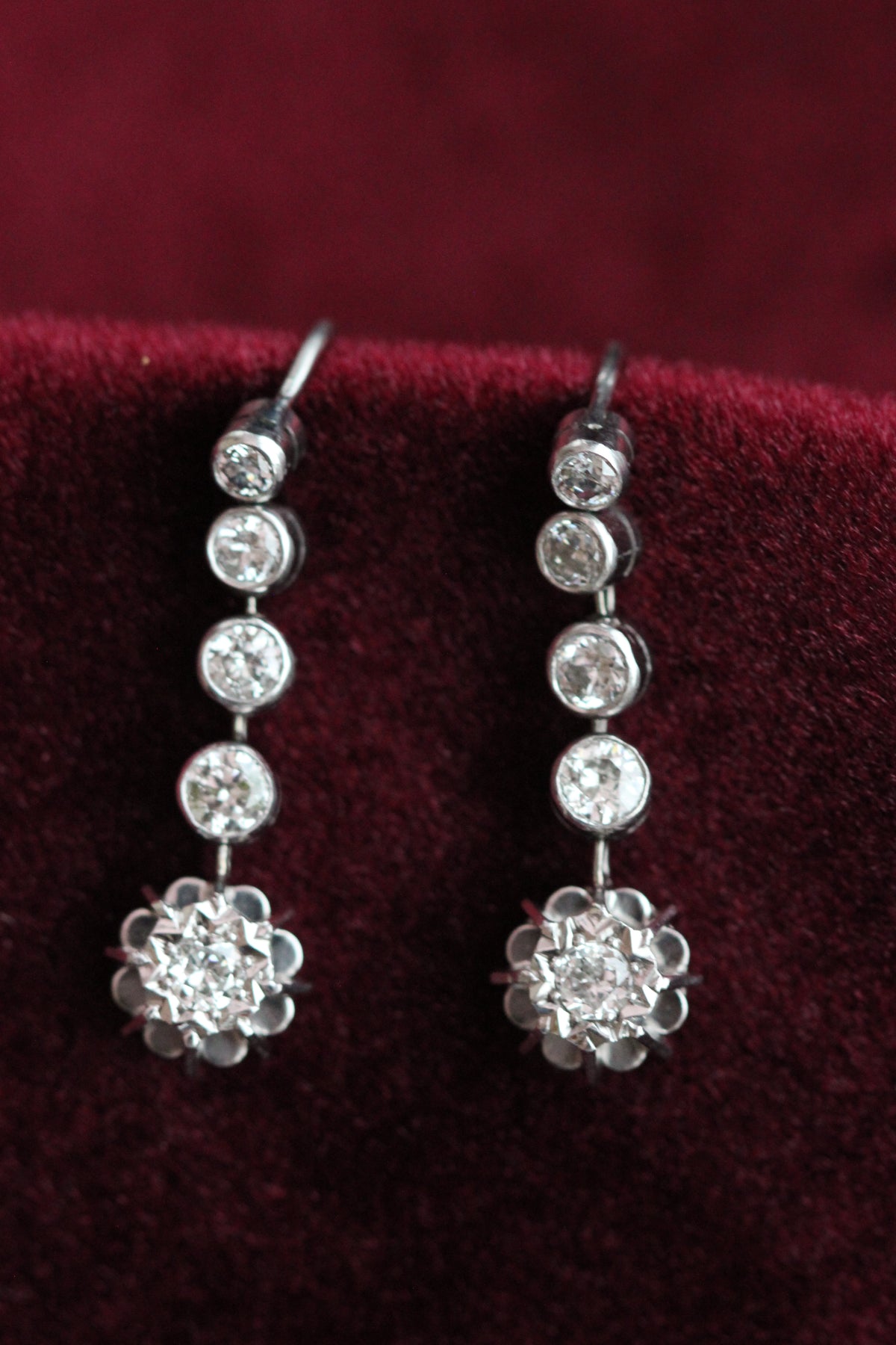 Diamond drop earrings