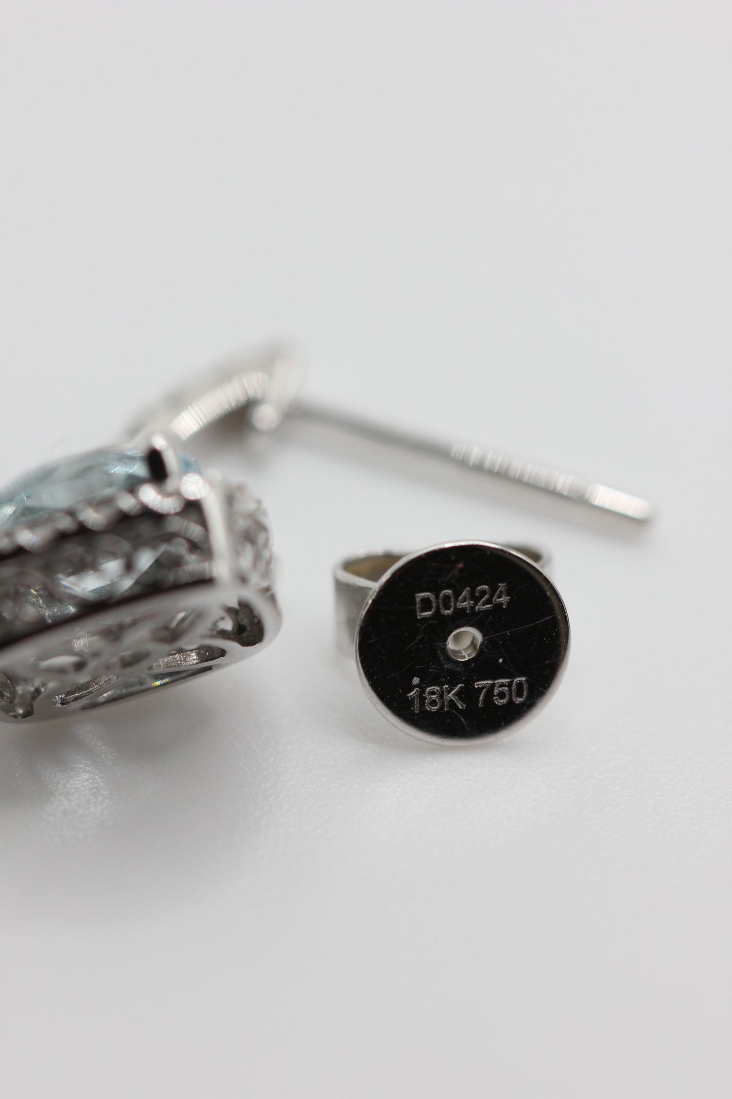 Aquamarine and diamond earrings