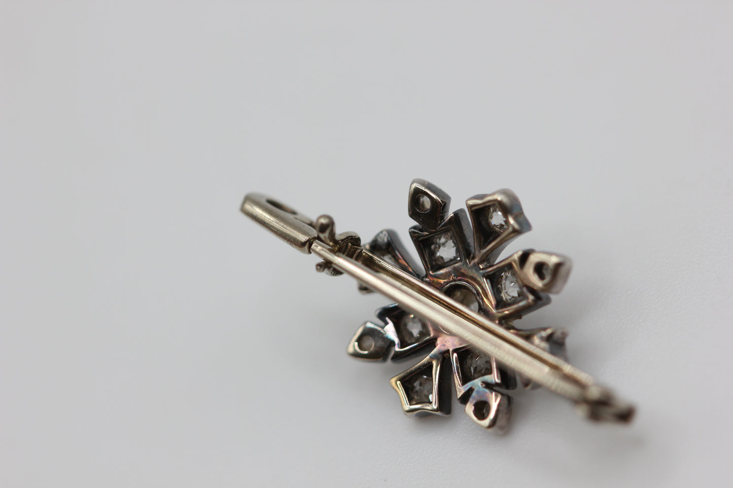 Antique Diamond Snowflake Brooch