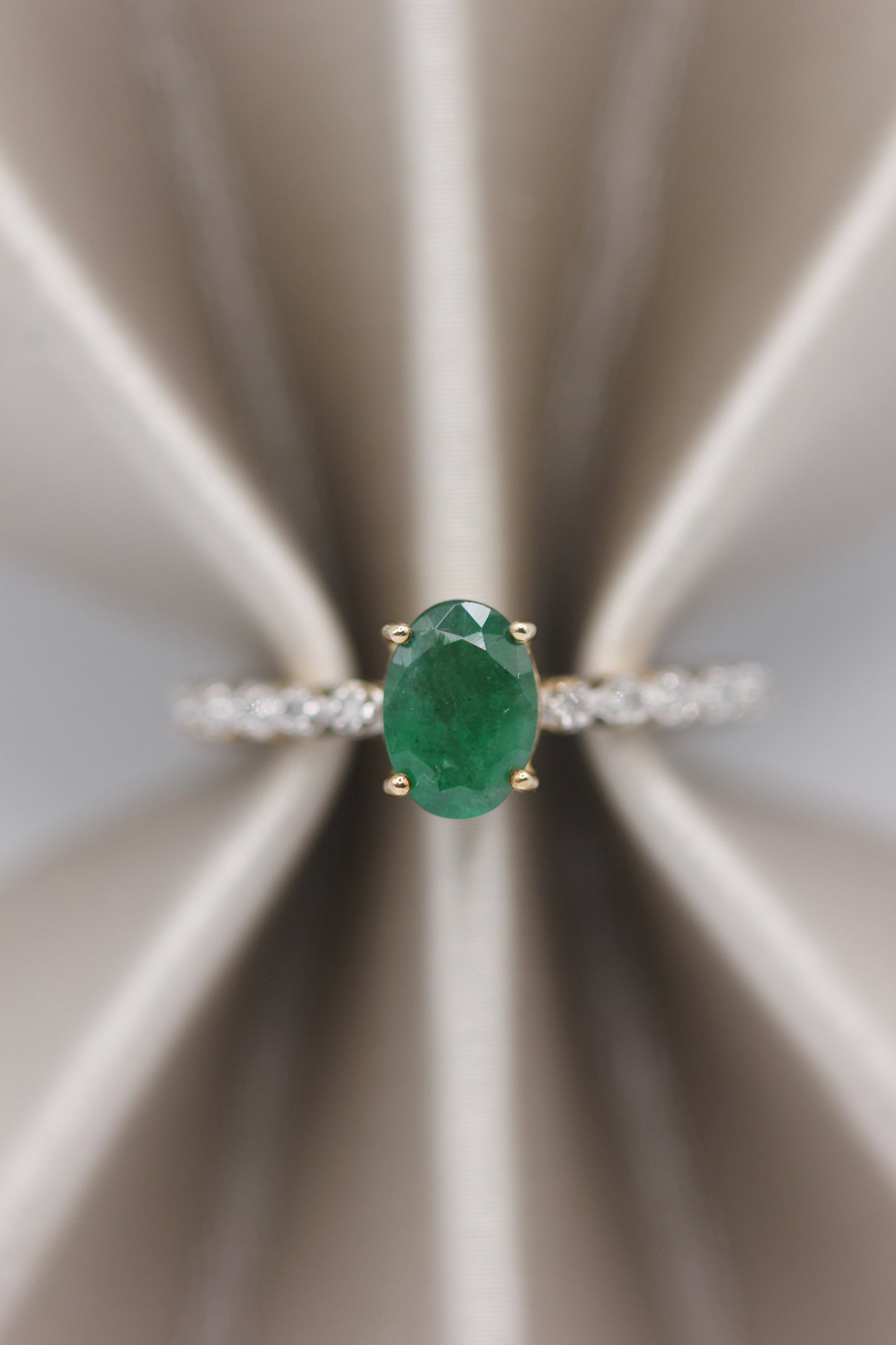 One emerald ring