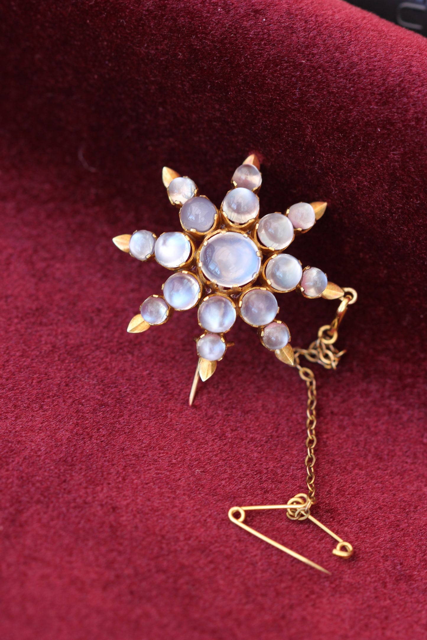 Moonstone brooch