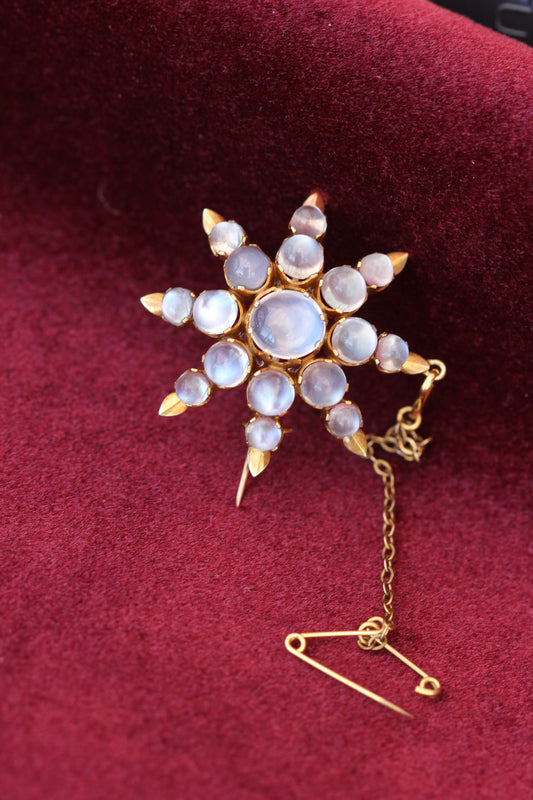 Moonstone brooch