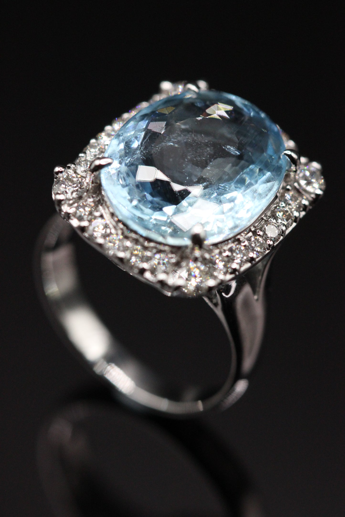 Aquamarine cocktail ring